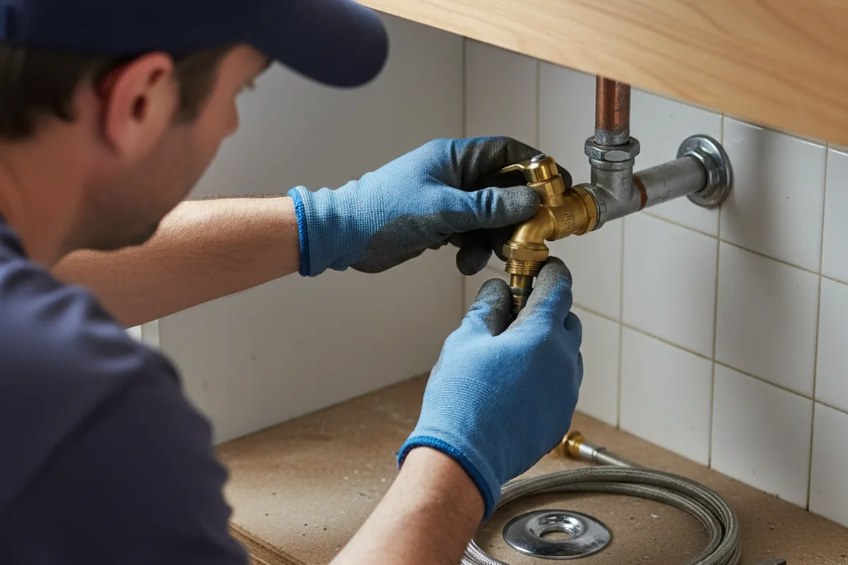 Shutoff valve and fitting work during Emergency Plumbing in Fayetteville